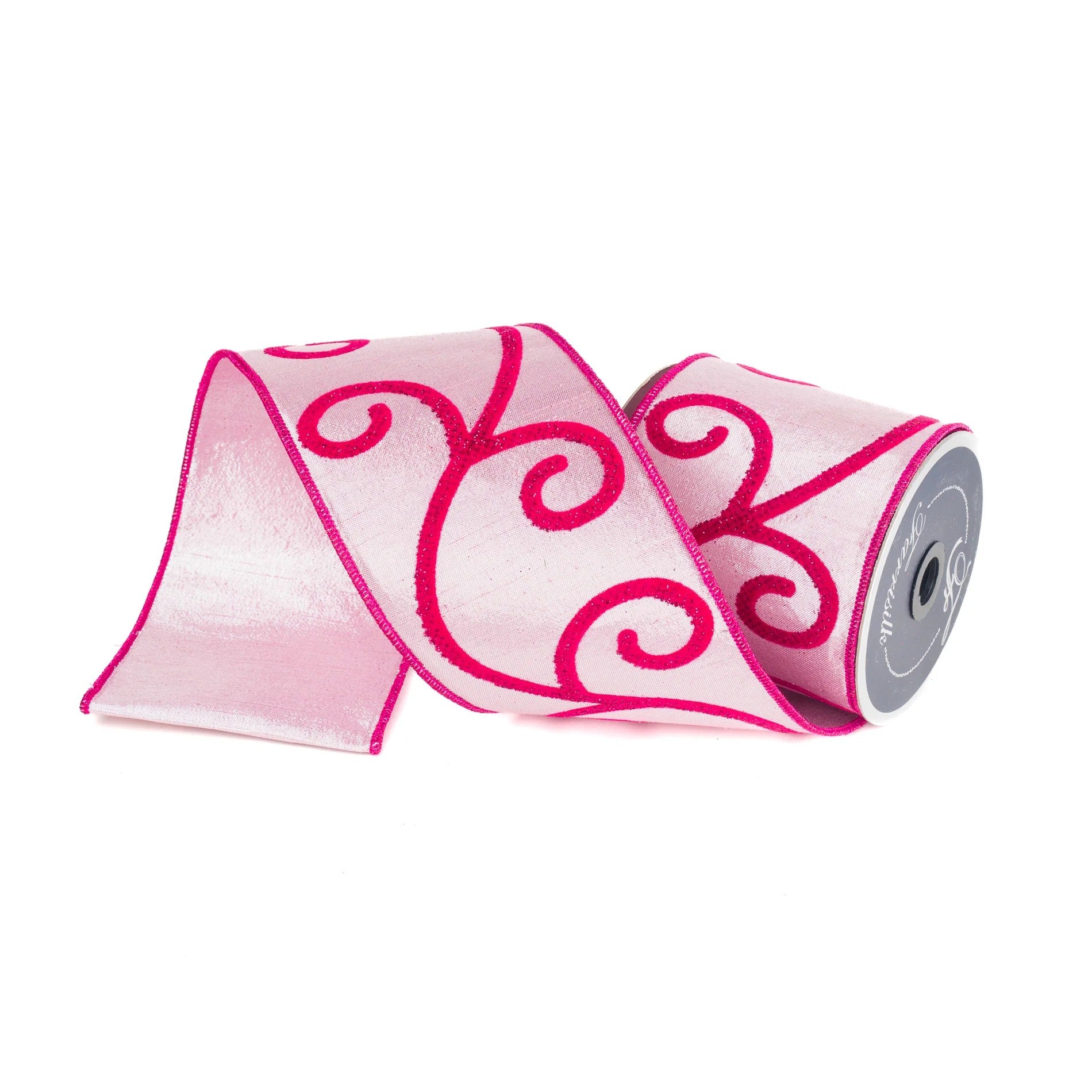 4" X 10Yd Curly Swirly, Pink