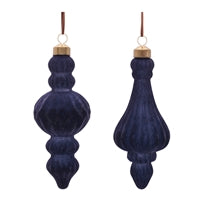 Drop Ornament (2 Asst) 6.5"H Glass