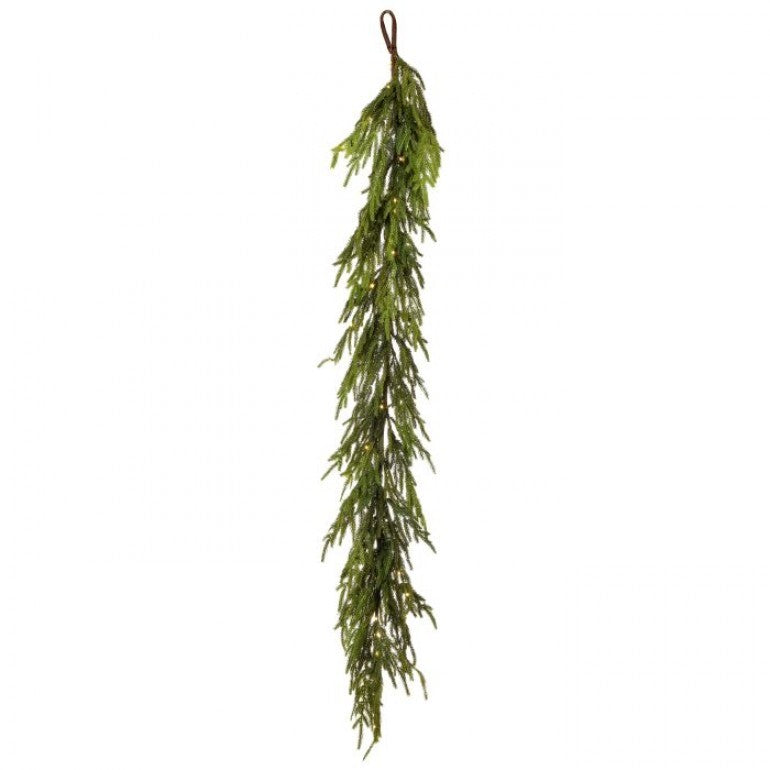 60" LED/Bty/Tmr N.Touch Norfolk Pine Garland