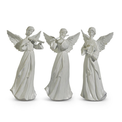 14" White Angel with Instrument (ASST/ 3)