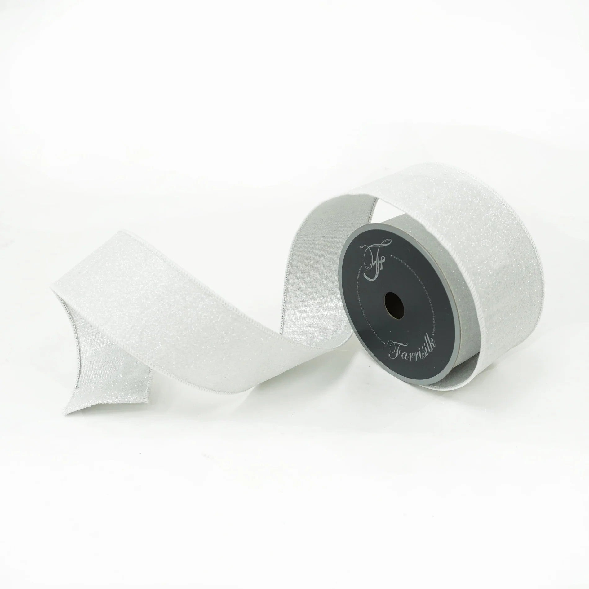 2.5" X 10yds Sugarplum Ribbon - White