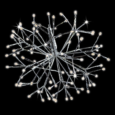 LED 16" 3D Shimmering Sphere Silver/ Warm White
