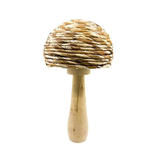 14" Glitter Corn Husk Mushroom