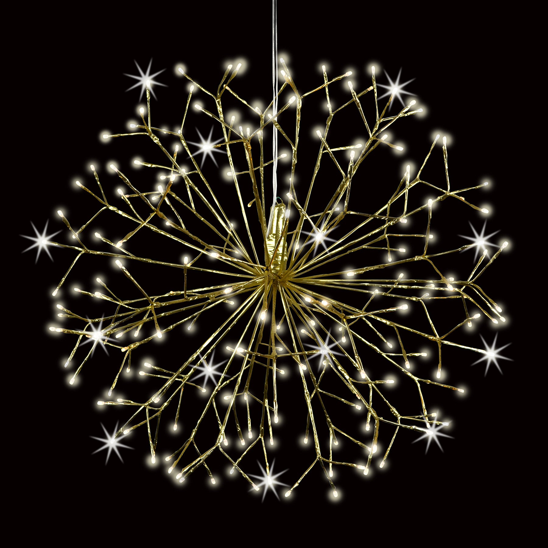 LED 24" 3D Connectable Shimmering Sphere Twinkle-Gold/Warm White