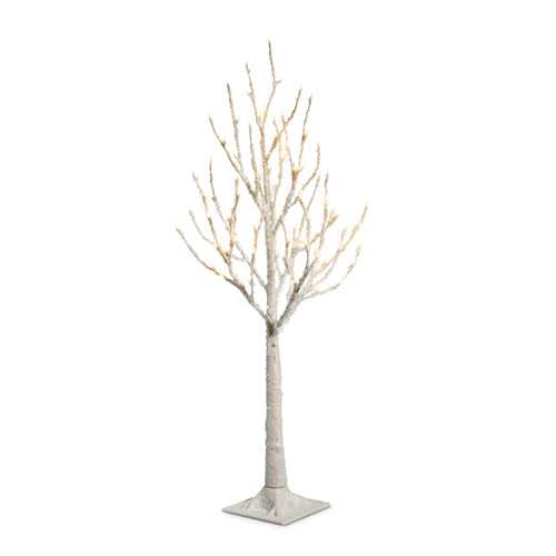 3.5' Lighted White Iced Tree