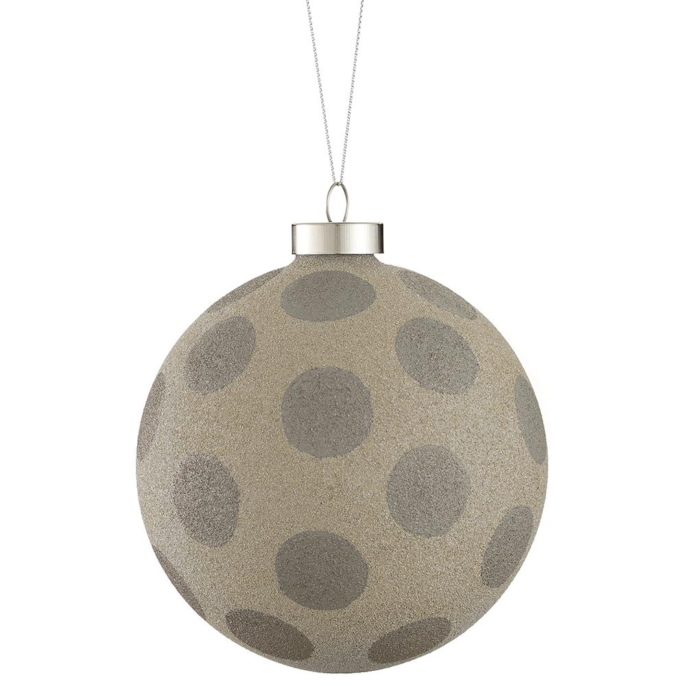 4.75" Polka Dot Glass Ball Ornament