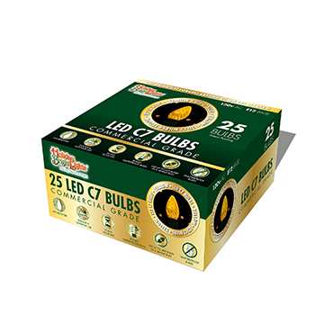 LED C7 SMD Bulb Box 25 - Yellow, faceted