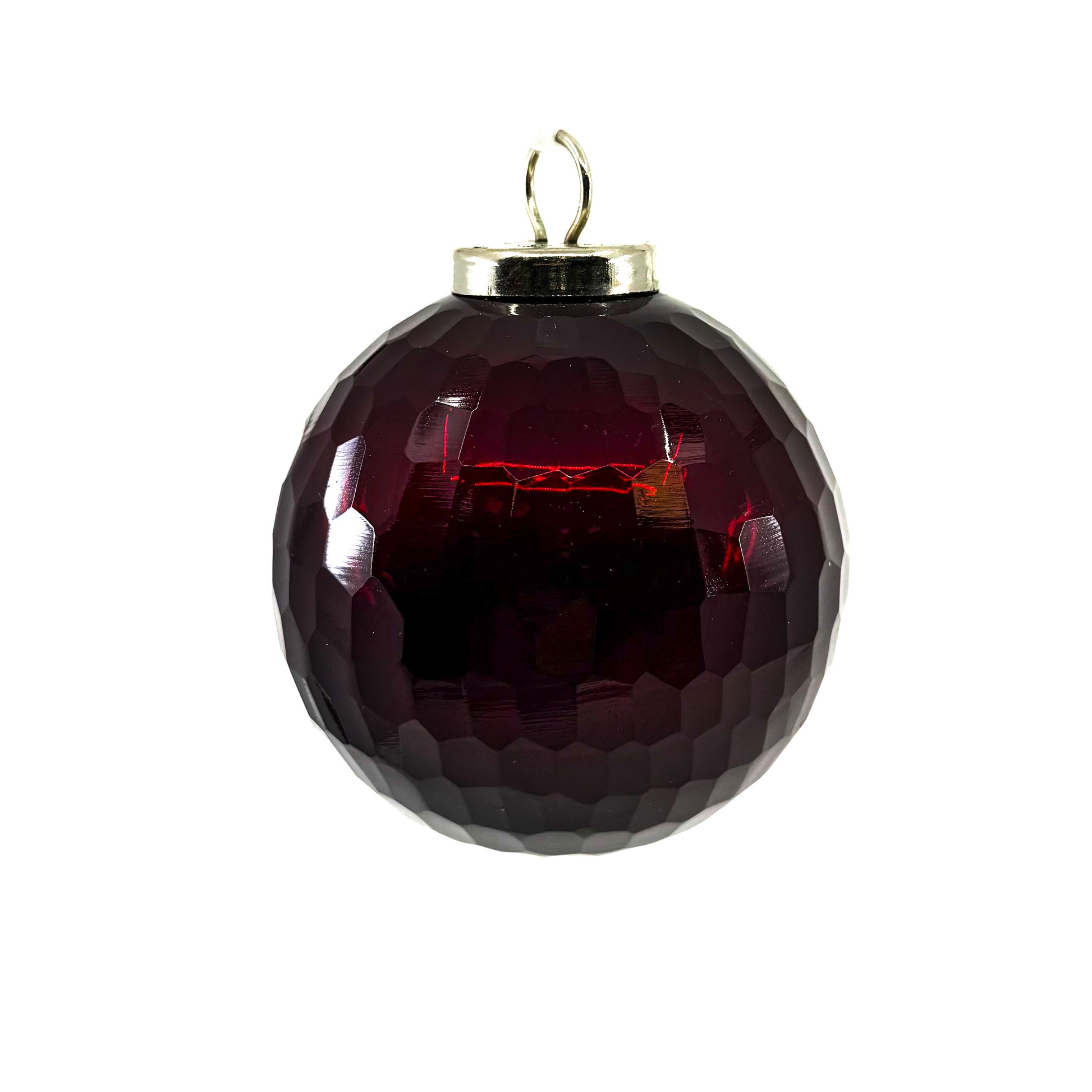 4" Metallic Red Glamour Ball Ornament