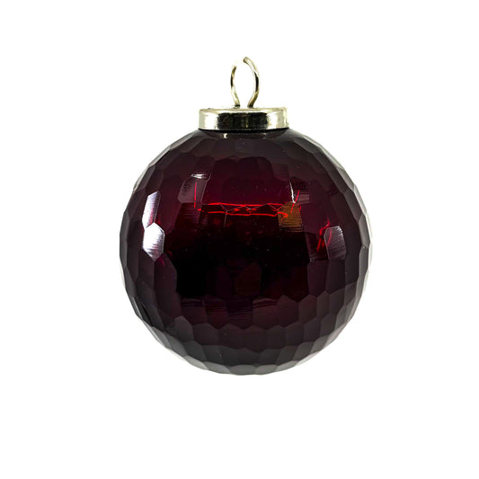 4" Metallic Red Glamour Ball Ornament