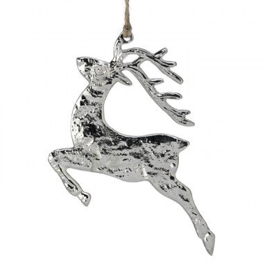 6" Aluminum Flying Deer Ornament