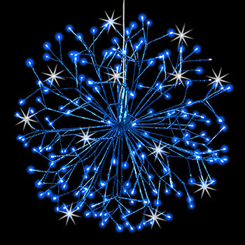 LED 24" 3D Connectable Shimmering Sphere Twinkle-Blue/Blue