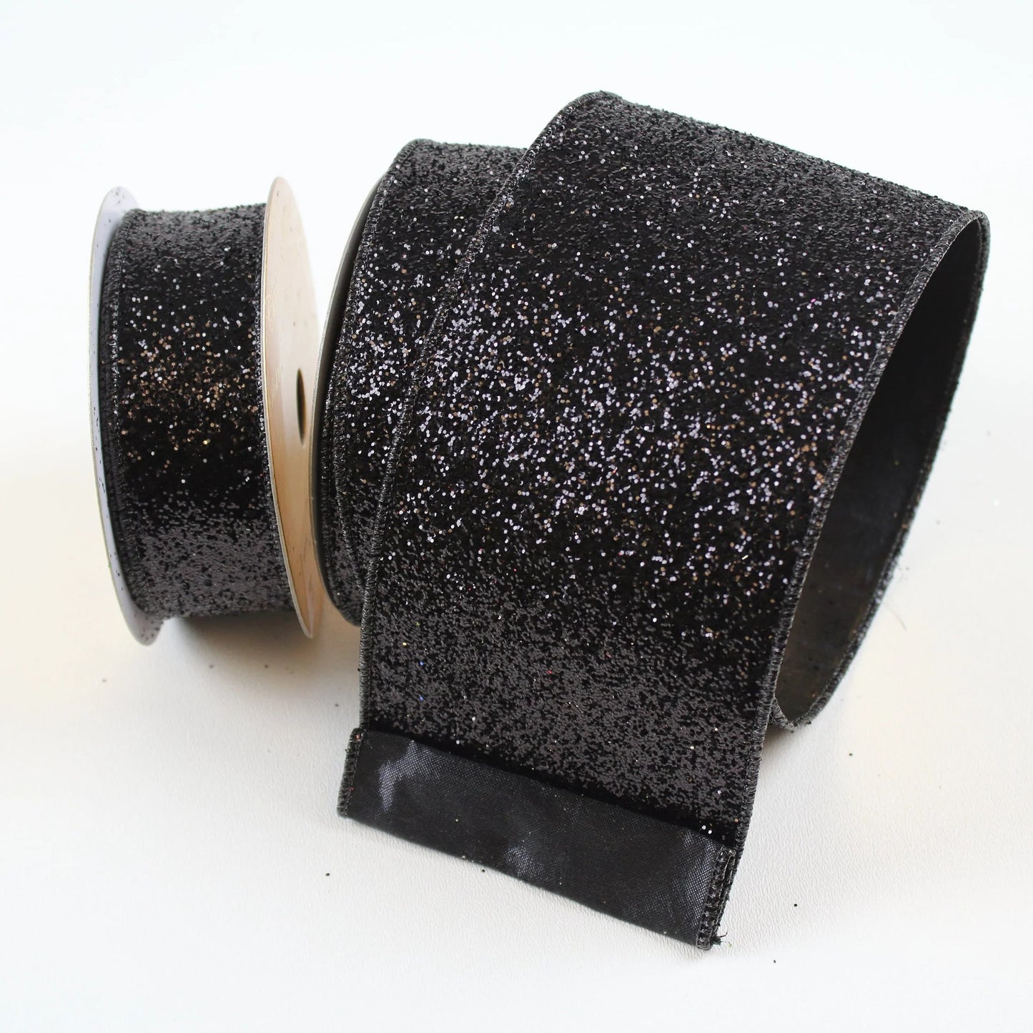 1.5" X 10yds Glitter Magic Ribbon – Black