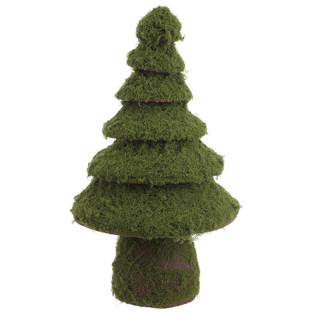 33" Moss Topiary Tree Green