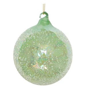 120Mm Beaded Glass Ball Yellow Green