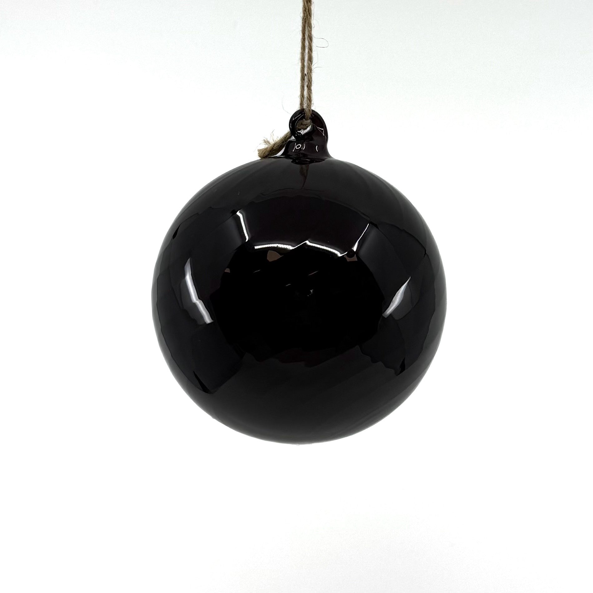 4" Glass Ball Ornament Coffee
