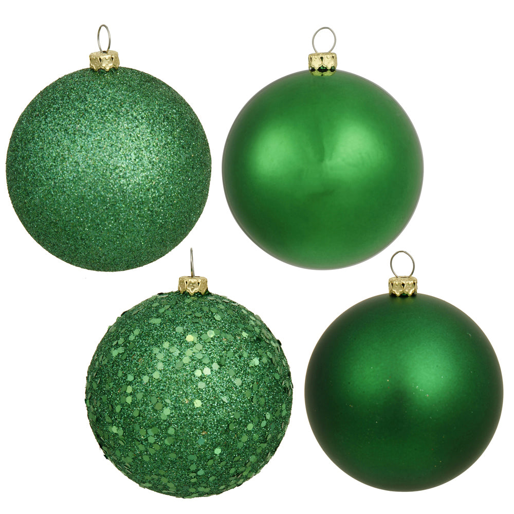 4" Green 4 Finish Ball Asst (4/Set)