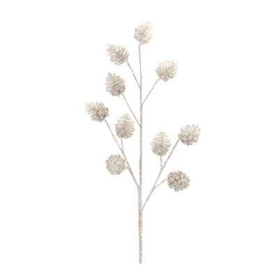 Glitter Pine Cone Spray 31"H Plastic