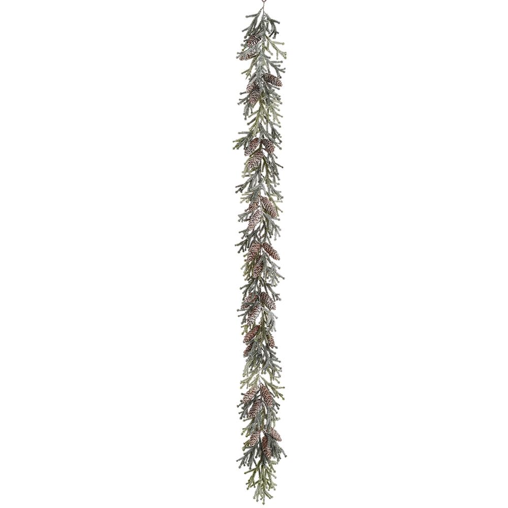 6' Frost Pine/ Pinecone Garland