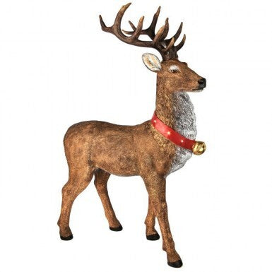 58" Rsn B/O LED X7L Outdoor Reindeer W/ Collar