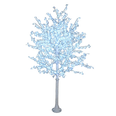 8' Cherry Blossom Tree - White Trunk/Pure White
