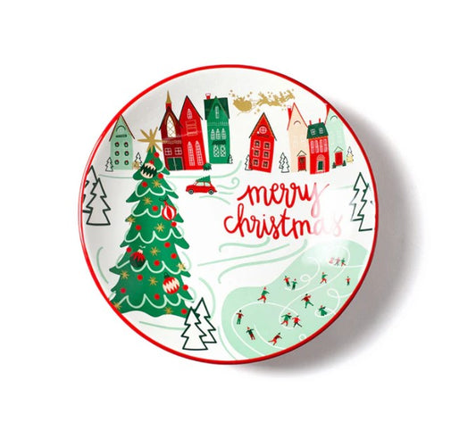 Christmas in the Village Town Small Pasta Bowl