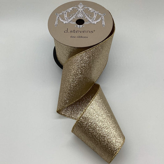 4“ x 10yds glitter double sided non-shedding, platinum