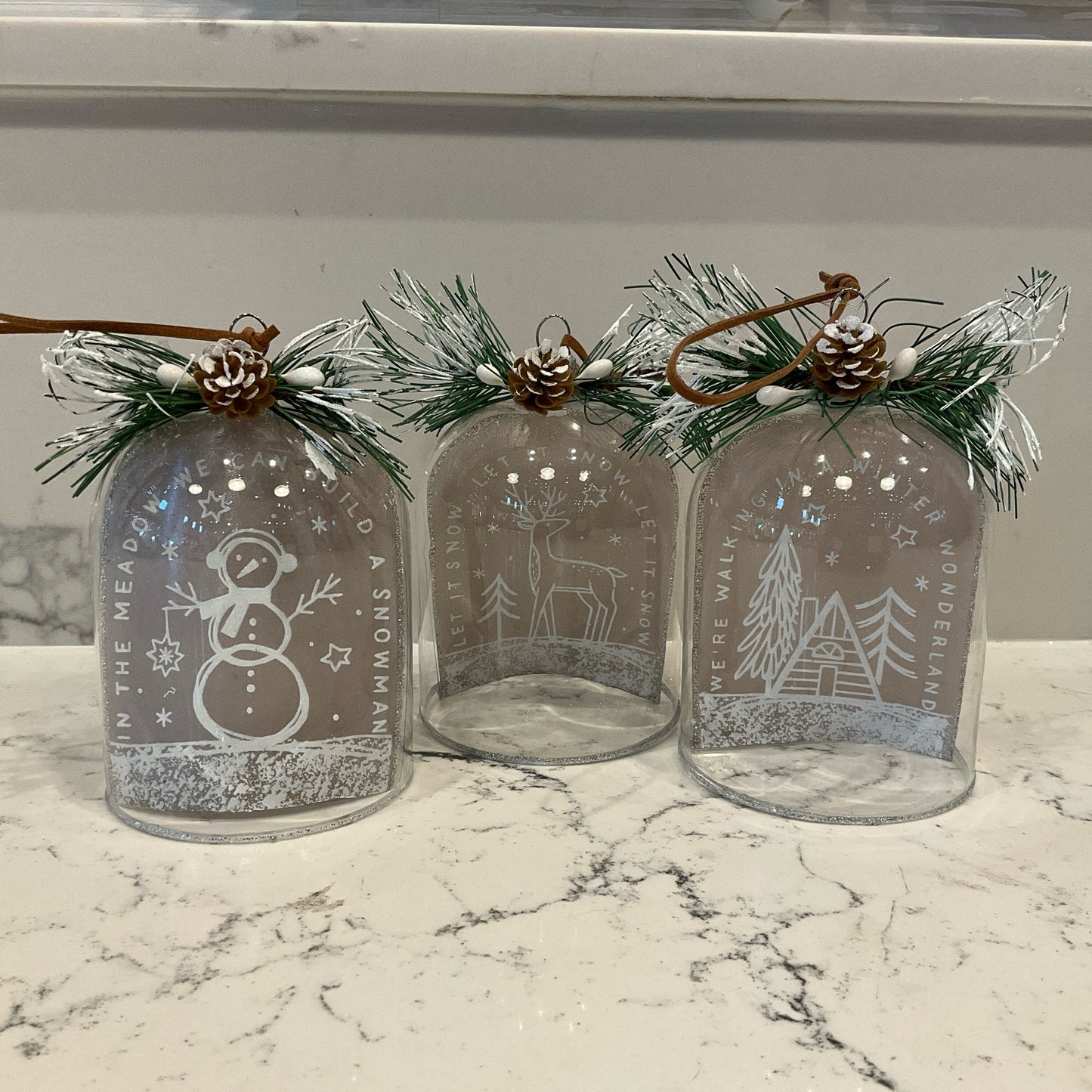 42"Lx19"Wx24"H Nat Pk1 Winter Scene Ornament Assorted (Single)