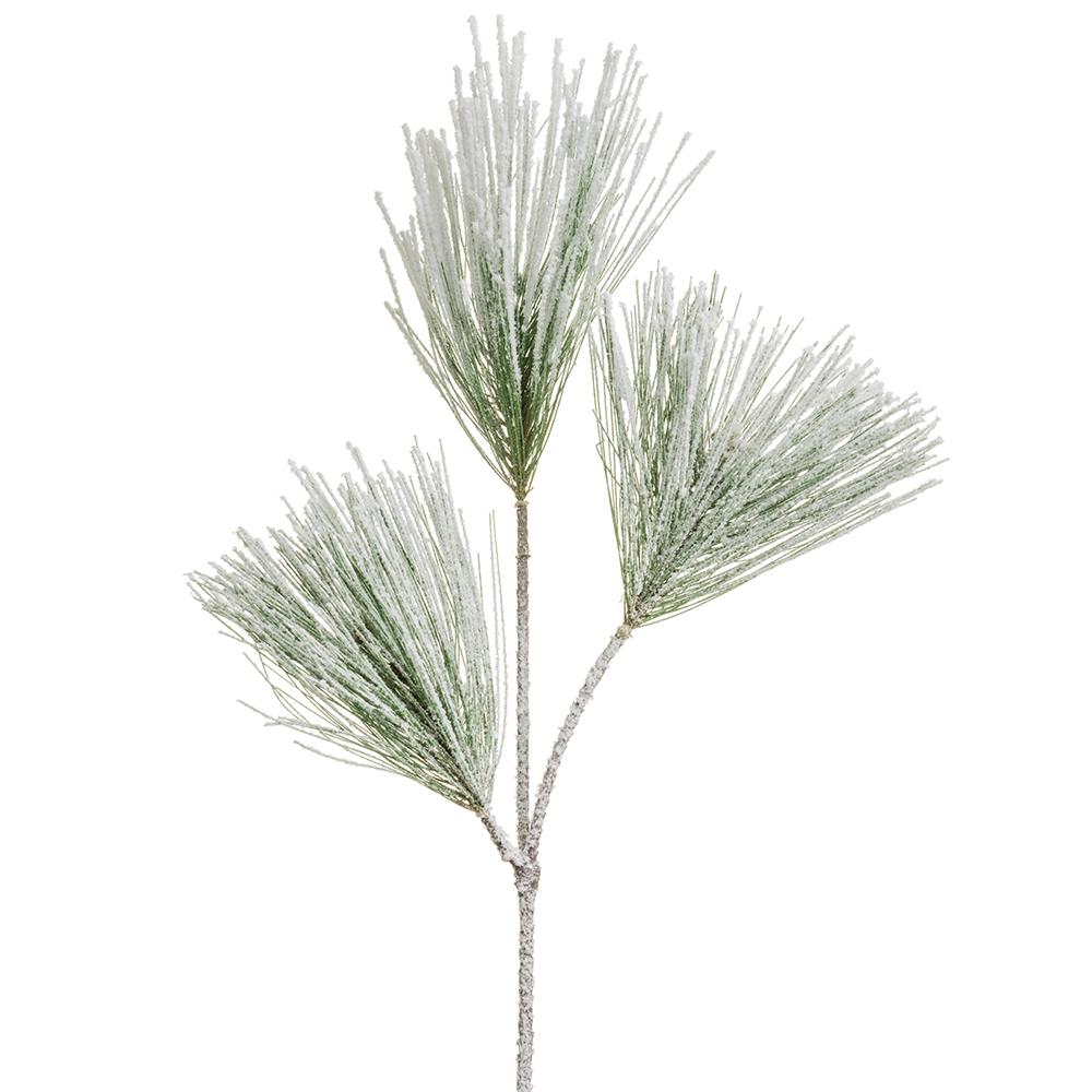 18" Snowy Long Needle Pine Pick