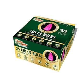 LED C9 SMD Bulb Box 25 - Pink