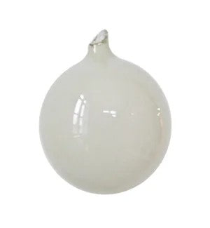 150Mm Ornament Bubblegum Glass Ball White