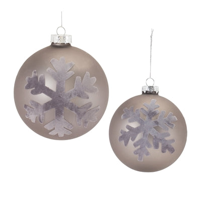 Ball Ornament 4"D, 5"D Glass Asst (SINGLE)