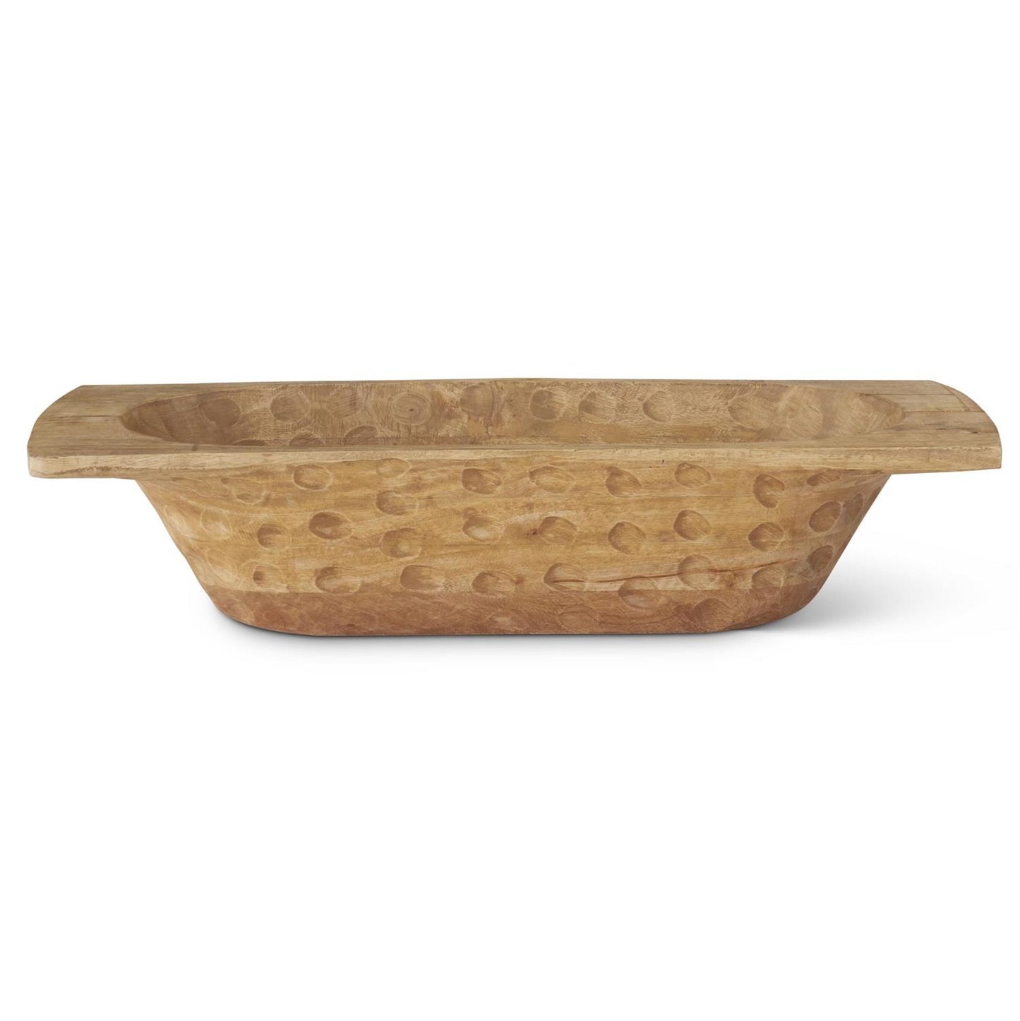 33" Dough Bowl – Dark Brown Resin with Square Edge