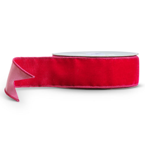 2.5" x 10Yds Fuschsia Pink Velvet Ribbon