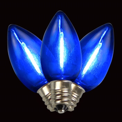 LED C7 Blue Transparent Smooth Bulb