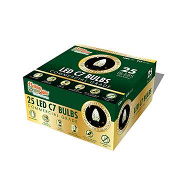 LED C7 SMD Bulb Box 25 - Pure White, facete