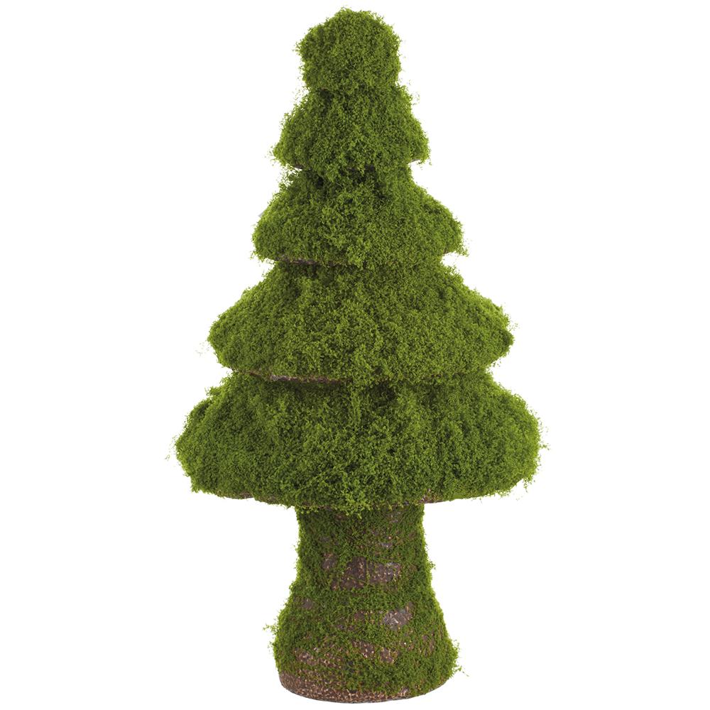 24" Moss Topiary Tree Green