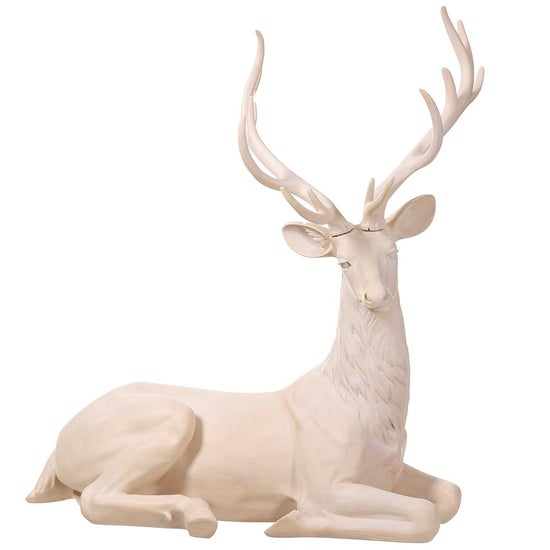 49.5" Lying Reindeer Beige