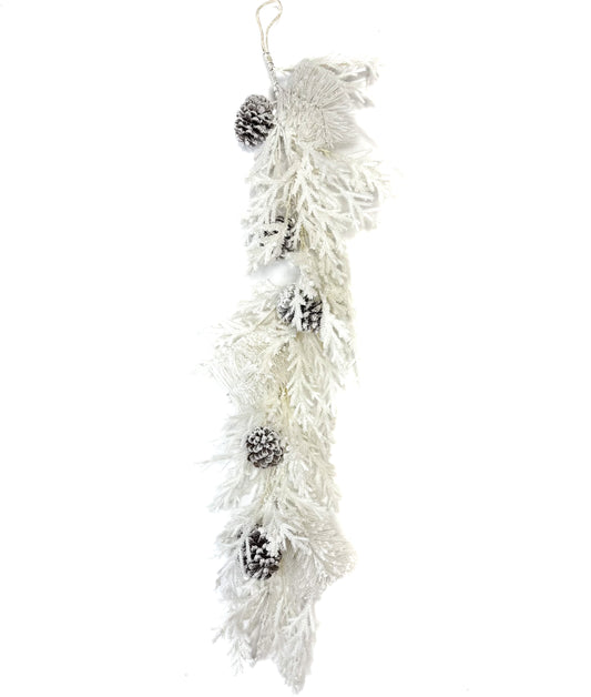 48" Winter Cyprus/Berry/Cone Garland