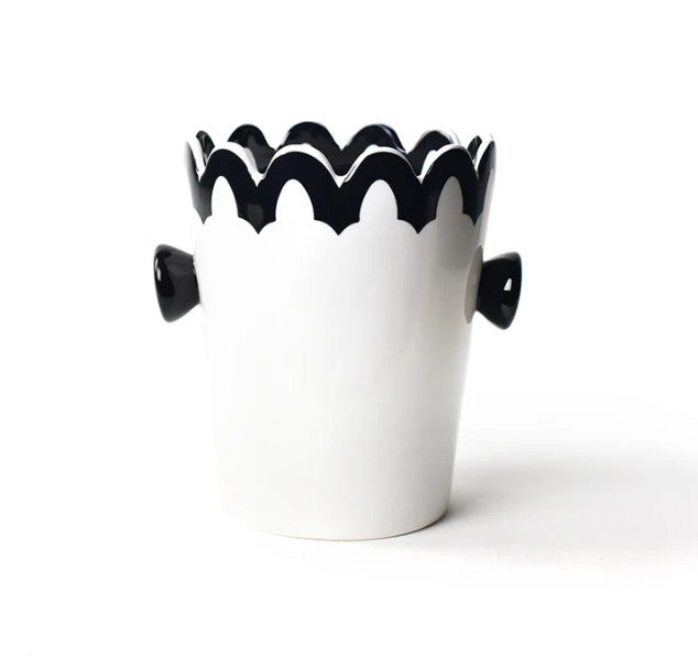 Arabesque Scallop Ice Bucket Black