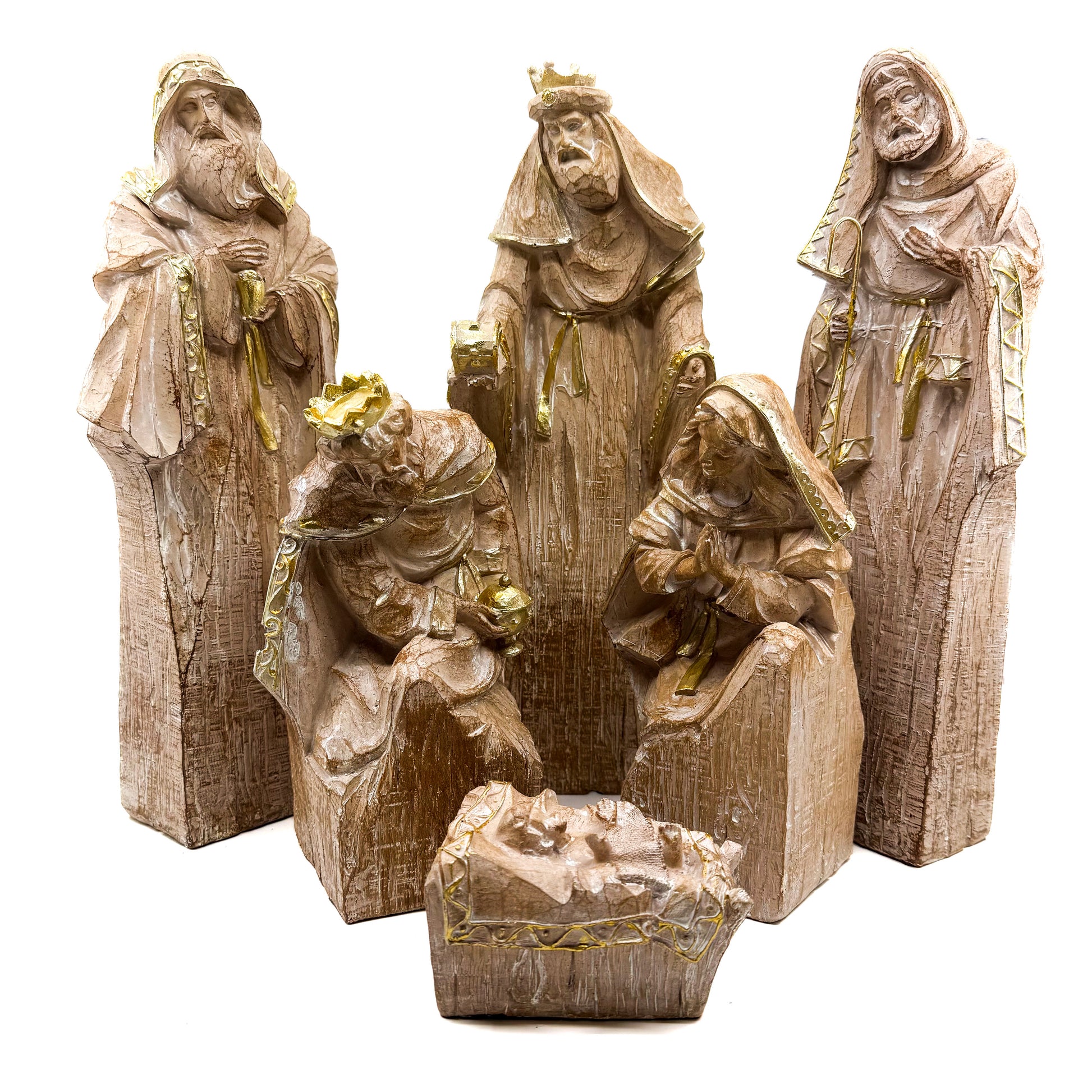 4-14" Resin Textured Nativity Set/6