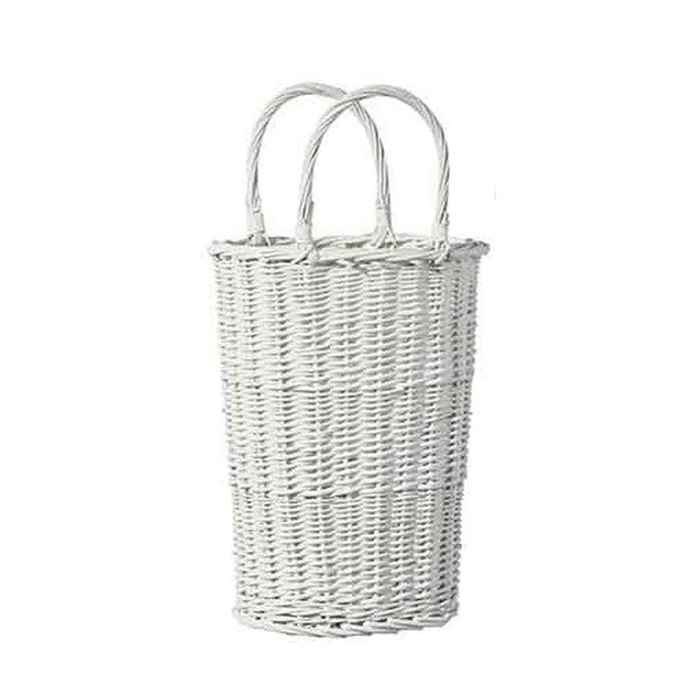 27" White Handled Baskets Small (SINGLE)