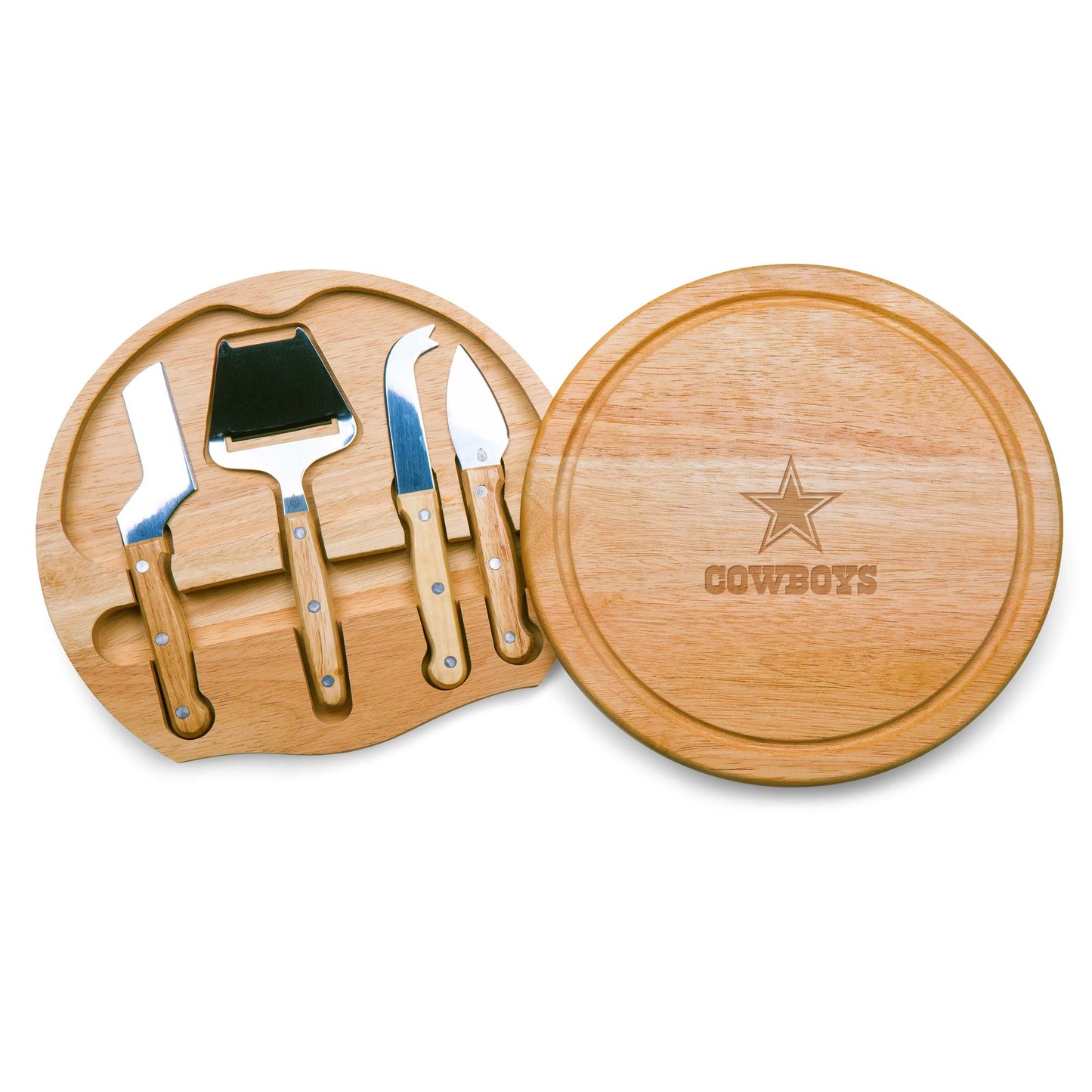Dallas Cowboys - Circo Cheese Cutting Board & Tools Set, (Parawood)